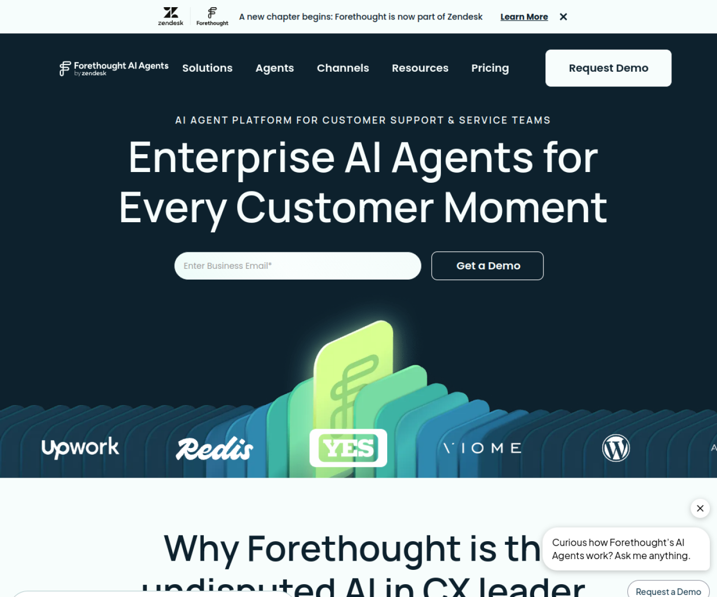 Forethought website screenshot